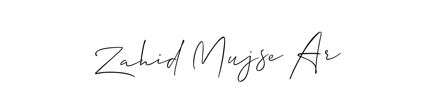 Allison_Script is a professional signature style that is perfect for those who want to add a touch of class to their signature. It is also a great choice for those who want to make their signature more unique. Get Zahid Mujse Ar name to fancy signature for free. Zahid Mujse Ar signature style 2 images and pictures png