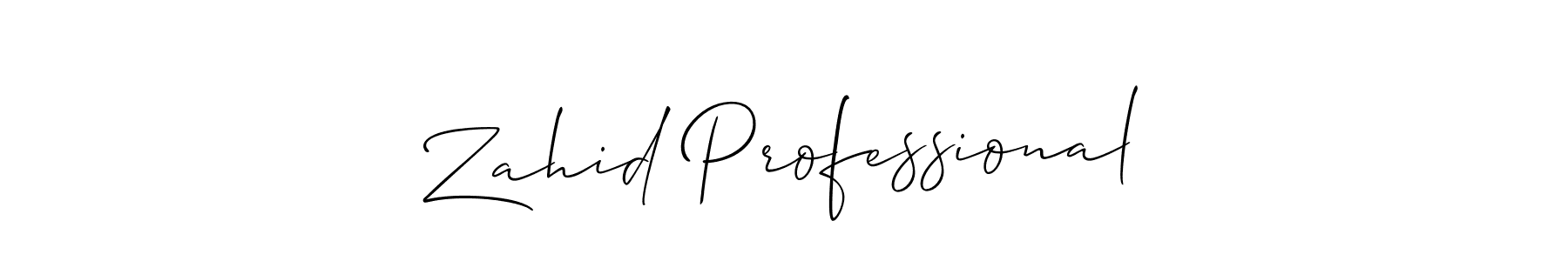 Allison_Script is a professional signature style that is perfect for those who want to add a touch of class to their signature. It is also a great choice for those who want to make their signature more unique. Get Zahid Professional name to fancy signature for free. Zahid Professional signature style 2 images and pictures png