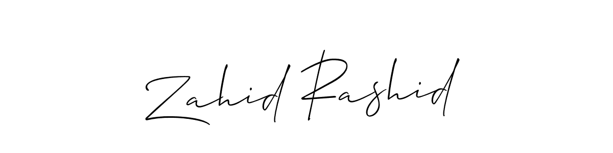 Allison_Script is a professional signature style that is perfect for those who want to add a touch of class to their signature. It is also a great choice for those who want to make their signature more unique. Get Zahid Rashid name to fancy signature for free. Zahid Rashid signature style 2 images and pictures png