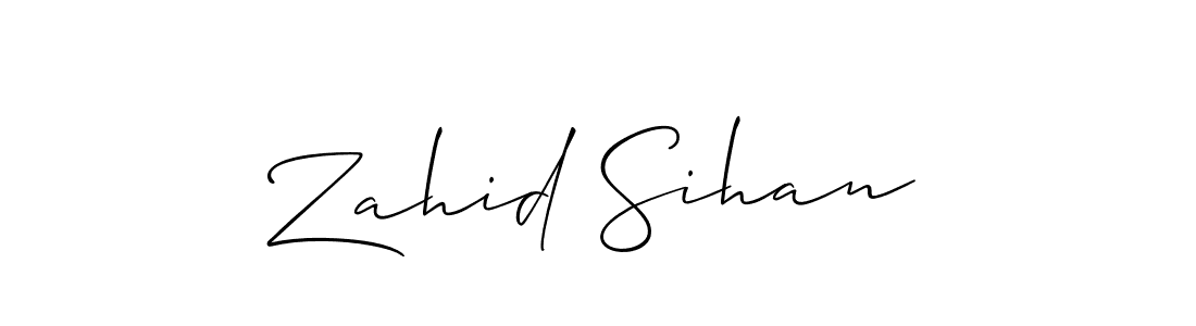 Allison_Script is a professional signature style that is perfect for those who want to add a touch of class to their signature. It is also a great choice for those who want to make their signature more unique. Get Zahid Sihan name to fancy signature for free. Zahid Sihan signature style 2 images and pictures png