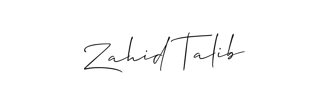 Zahid Talib stylish signature style. Best Handwritten Sign (Allison_Script) for my name. Handwritten Signature Collection Ideas for my name Zahid Talib. Zahid Talib signature style 2 images and pictures png