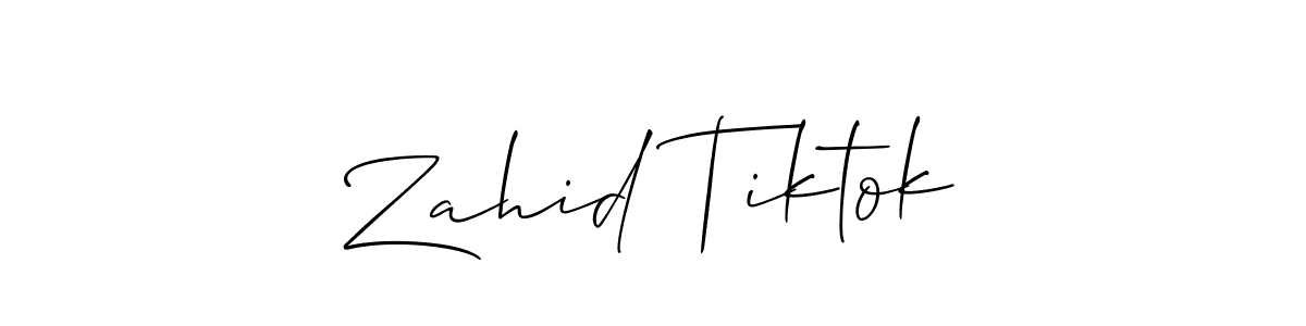 Make a short Zahid Tiktok signature style. Manage your documents anywhere anytime using Allison_Script. Create and add eSignatures, submit forms, share and send files easily. Zahid Tiktok signature style 2 images and pictures png