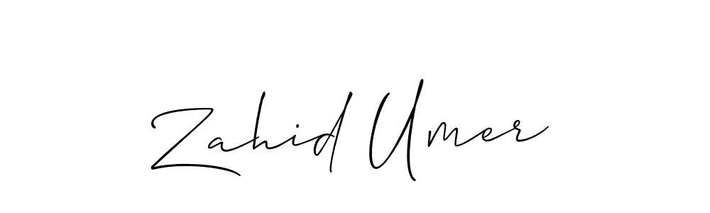 Make a beautiful signature design for name Zahid Umer. With this signature (Allison_Script) style, you can create a handwritten signature for free. Zahid Umer signature style 2 images and pictures png
