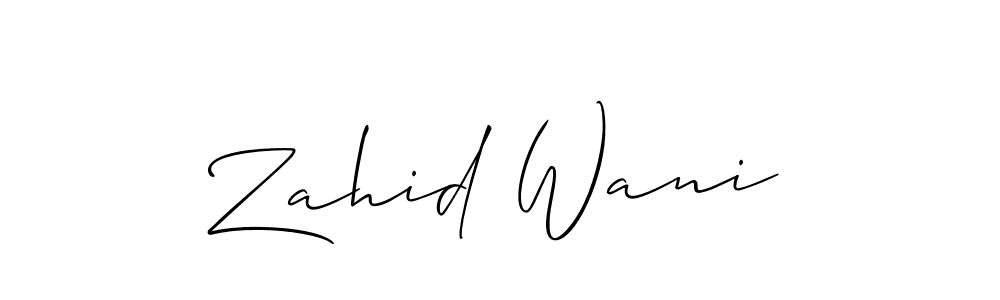 Best and Professional Signature Style for Zahid Wani. Allison_Script Best Signature Style Collection. Zahid Wani signature style 2 images and pictures png