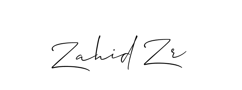 Also You can easily find your signature by using the search form. We will create Zahid Zr name handwritten signature images for you free of cost using Allison_Script sign style. Zahid Zr signature style 2 images and pictures png