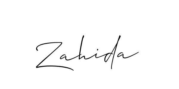 if you are searching for the best signature style for your name Zahida. so please give up your signature search. here we have designed multiple signature styles  using Allison_Script. Zahida signature style 2 images and pictures png