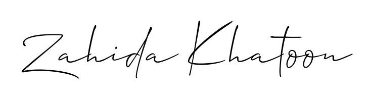 You should practise on your own different ways (Allison_Script) to write your name (Zahida Khatoon) in signature. Don't let someone else do it for you. Zahida Khatoon signature style 2 images and pictures png