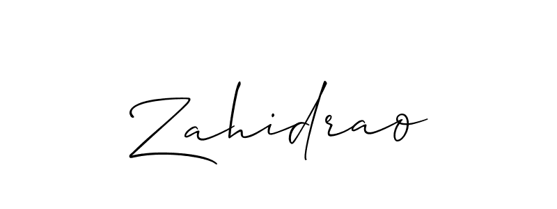 How to make Zahidrao name signature. Use Allison_Script style for creating short signs online. This is the latest handwritten sign. Zahidrao signature style 2 images and pictures png