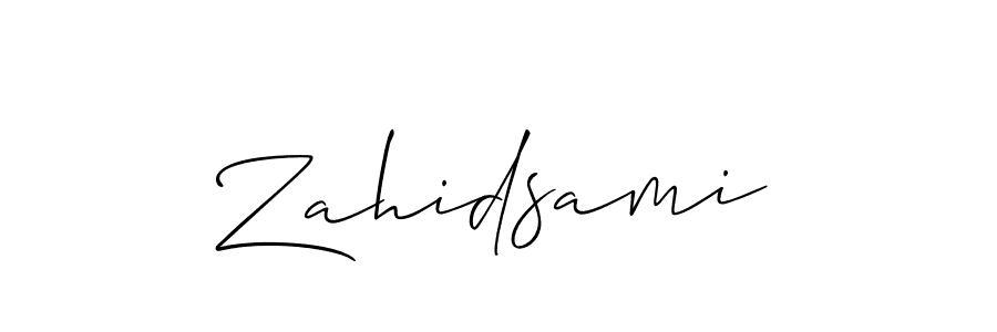 It looks lik you need a new signature style for name Zahidsami. Design unique handwritten (Allison_Script) signature with our free signature maker in just a few clicks. Zahidsami signature style 2 images and pictures png