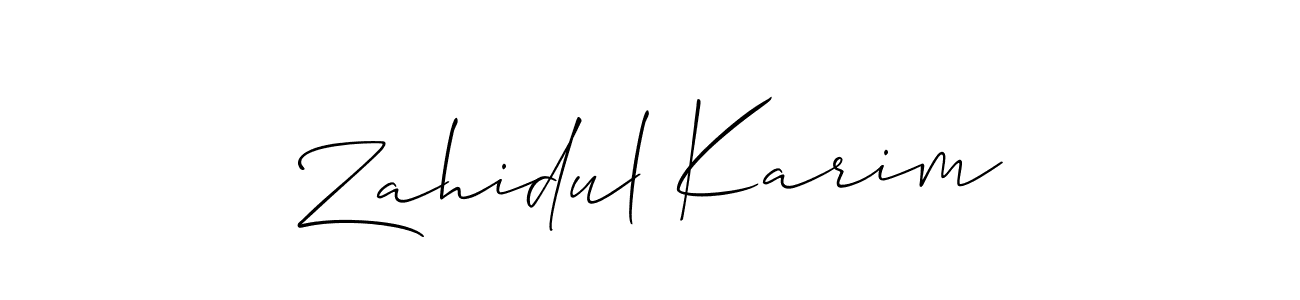 Zahidul Karim stylish signature style. Best Handwritten Sign (Allison_Script) for my name. Handwritten Signature Collection Ideas for my name Zahidul Karim. Zahidul Karim signature style 2 images and pictures png