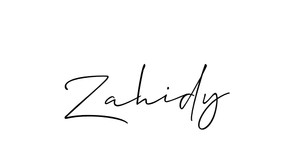 if you are searching for the best signature style for your name Zahidy. so please give up your signature search. here we have designed multiple signature styles  using Allison_Script. Zahidy signature style 2 images and pictures png