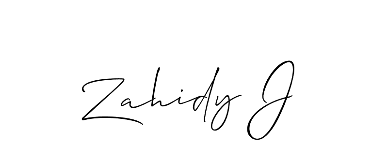 Here are the top 10 professional signature styles for the name Zahidy J. These are the best autograph styles you can use for your name. Zahidy J signature style 2 images and pictures png