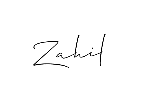 Allison_Script is a professional signature style that is perfect for those who want to add a touch of class to their signature. It is also a great choice for those who want to make their signature more unique. Get Zahil name to fancy signature for free. Zahil signature style 2 images and pictures png