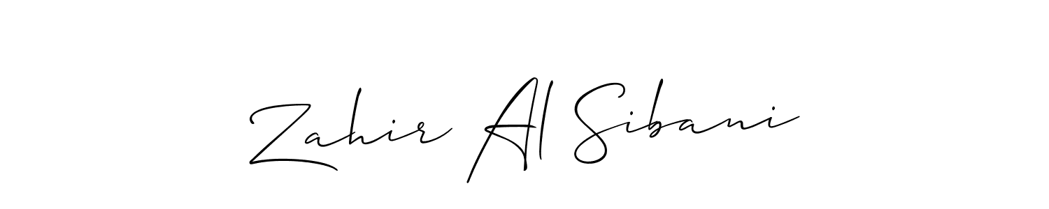 if you are searching for the best signature style for your name Zahir Al Sibani. so please give up your signature search. here we have designed multiple signature styles  using Allison_Script. Zahir Al Sibani signature style 2 images and pictures png