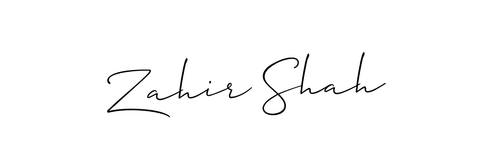 You should practise on your own different ways (Allison_Script) to write your name (Zahir Shah) in signature. don't let someone else do it for you. Zahir Shah signature style 2 images and pictures png