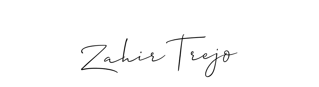 It looks lik you need a new signature style for name Zahir Trejo. Design unique handwritten (Allison_Script) signature with our free signature maker in just a few clicks. Zahir Trejo signature style 2 images and pictures png