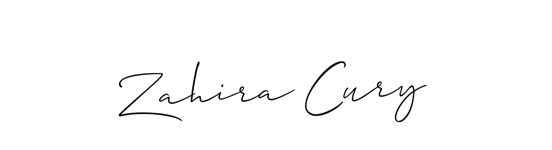 Similarly Allison_Script is the best handwritten signature design. Signature creator online .You can use it as an online autograph creator for name Zahira Cury. Zahira Cury signature style 2 images and pictures png