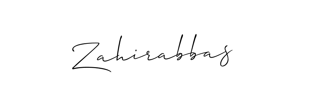 How to make Zahirabbas signature? Allison_Script is a professional autograph style. Create handwritten signature for Zahirabbas name. Zahirabbas signature style 2 images and pictures png