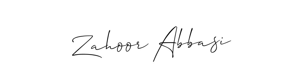 Use a signature maker to create a handwritten signature online. With this signature software, you can design (Allison_Script) your own signature for name Zahoor Abbasi. Zahoor Abbasi signature style 2 images and pictures png