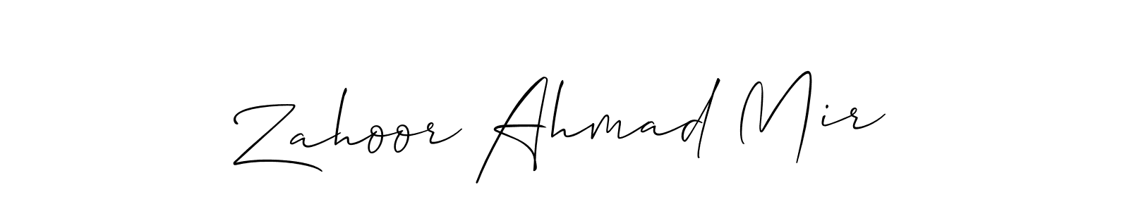 Allison_Script is a professional signature style that is perfect for those who want to add a touch of class to their signature. It is also a great choice for those who want to make their signature more unique. Get Zahoor Ahmad Mir name to fancy signature for free. Zahoor Ahmad Mir signature style 2 images and pictures png