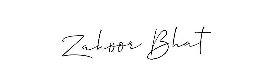 Also we have Zahoor Bhat name is the best signature style. Create professional handwritten signature collection using Allison_Script autograph style. Zahoor Bhat signature style 2 images and pictures png