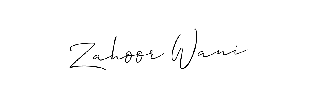 The best way (Allison_Script) to make a short signature is to pick only two or three words in your name. The name Zahoor Wani include a total of six letters. For converting this name. Zahoor Wani signature style 2 images and pictures png