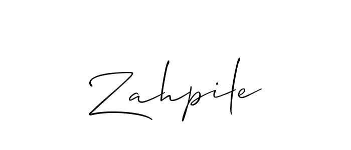 Also we have Zahpile name is the best signature style. Create professional handwritten signature collection using Allison_Script autograph style. Zahpile signature style 2 images and pictures png