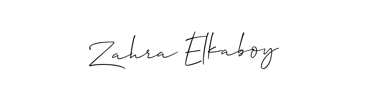 How to Draw Zahra Elkaboy signature style? Allison_Script is a latest design signature styles for name Zahra Elkaboy. Zahra Elkaboy signature style 2 images and pictures png