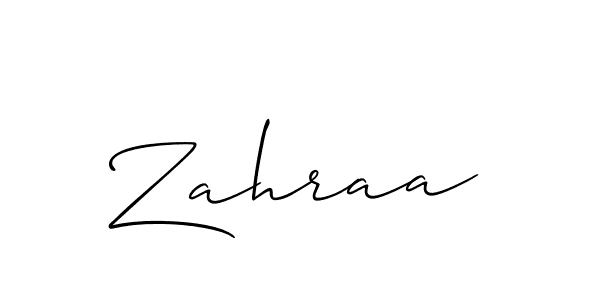 Create a beautiful signature design for name Zahraa. With this signature (Allison_Script) fonts, you can make a handwritten signature for free. Zahraa signature style 2 images and pictures png