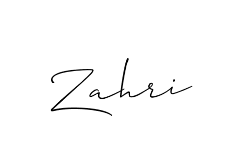 Also we have Zahri name is the best signature style. Create professional handwritten signature collection using Allison_Script autograph style. Zahri signature style 2 images and pictures png