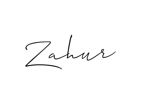 Create a beautiful signature design for name Zahur. With this signature (Allison_Script) fonts, you can make a handwritten signature for free. Zahur signature style 2 images and pictures png