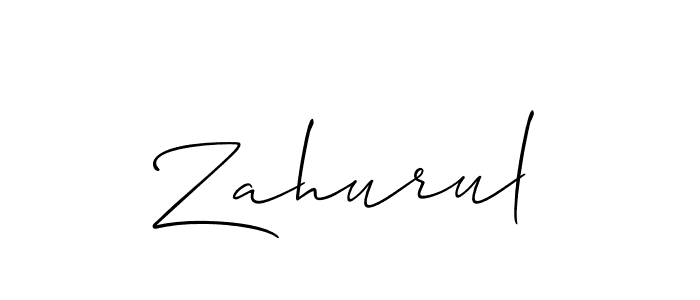 Use a signature maker to create a handwritten signature online. With this signature software, you can design (Allison_Script) your own signature for name Zahurul. Zahurul signature style 2 images and pictures png