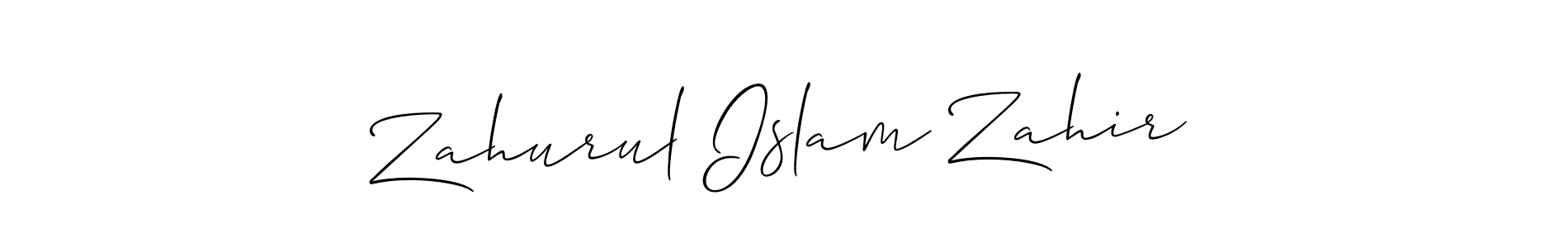 How to make Zahurul Islam Zahir name signature. Use Allison_Script style for creating short signs online. This is the latest handwritten sign. Zahurul Islam Zahir signature style 2 images and pictures png