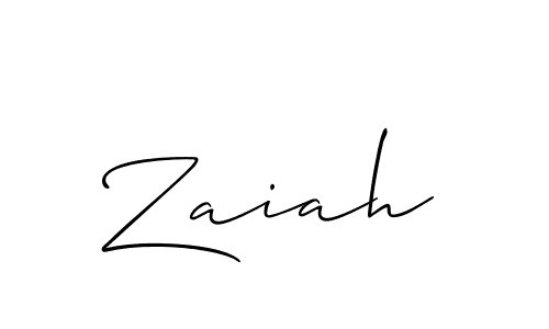 Design your own signature with our free online signature maker. With this signature software, you can create a handwritten (Allison_Script) signature for name Zaiah. Zaiah signature style 2 images and pictures png