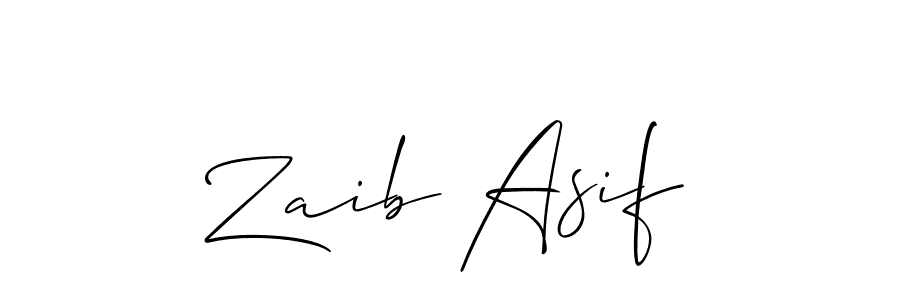 You should practise on your own different ways (Allison_Script) to write your name (Zaib Asif) in signature. don't let someone else do it for you. Zaib Asif signature style 2 images and pictures png