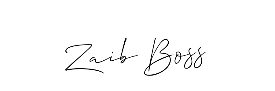 Allison_Script is a professional signature style that is perfect for those who want to add a touch of class to their signature. It is also a great choice for those who want to make their signature more unique. Get Zaib Boss name to fancy signature for free. Zaib Boss signature style 2 images and pictures png