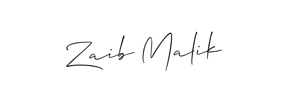 You should practise on your own different ways (Allison_Script) to write your name (Zaib Malik) in signature. don't let someone else do it for you. Zaib Malik signature style 2 images and pictures png