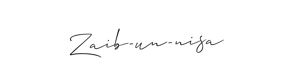 Design your own signature with our free online signature maker. With this signature software, you can create a handwritten (Allison_Script) signature for name Zaib-un-nisa. Zaib-un-nisa signature style 2 images and pictures png