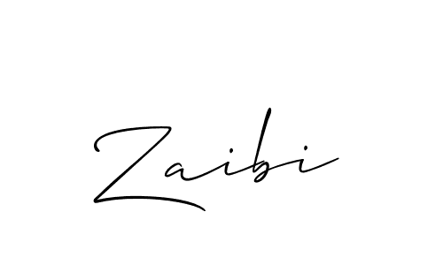 How to make Zaibi signature? Allison_Script is a professional autograph style. Create handwritten signature for Zaibi name. Zaibi signature style 2 images and pictures png