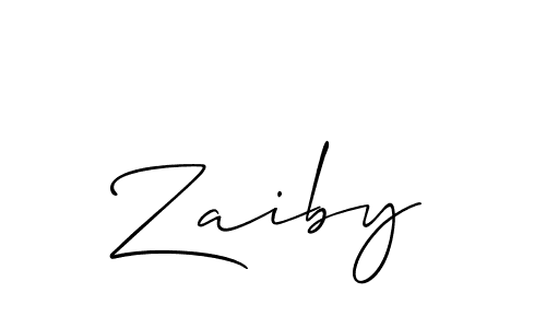 Also we have Zaiby name is the best signature style. Create professional handwritten signature collection using Allison_Script autograph style. Zaiby signature style 2 images and pictures png