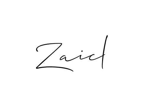 The best way (Allison_Script) to make a short signature is to pick only two or three words in your name. The name Zaicl include a total of six letters. For converting this name. Zaicl signature style 2 images and pictures png