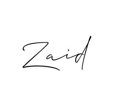 Also we have Zaid name is the best signature style. Create professional handwritten signature collection using Allison_Script autograph style. Zaid signature style 2 images and pictures png