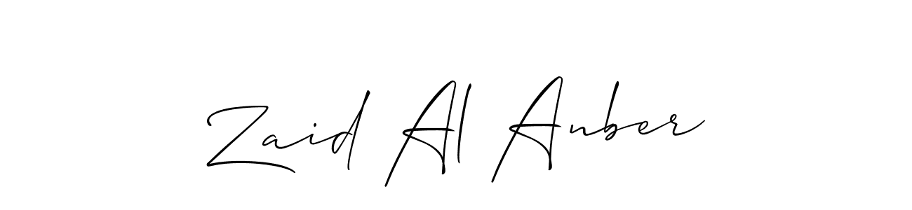 Zaid Al Anber stylish signature style. Best Handwritten Sign (Allison_Script) for my name. Handwritten Signature Collection Ideas for my name Zaid Al Anber. Zaid Al Anber signature style 2 images and pictures png