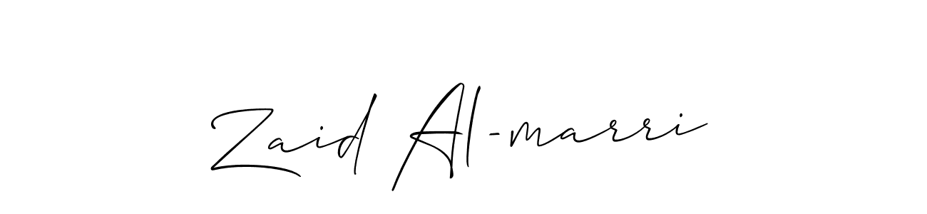 The best way (Allison_Script) to make a short signature is to pick only two or three words in your name. The name Zaid Al-marri include a total of six letters. For converting this name. Zaid Al-marri signature style 2 images and pictures png