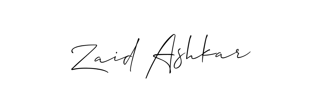 You should practise on your own different ways (Allison_Script) to write your name (Zaid Ashkar) in signature. don't let someone else do it for you. Zaid Ashkar signature style 2 images and pictures png