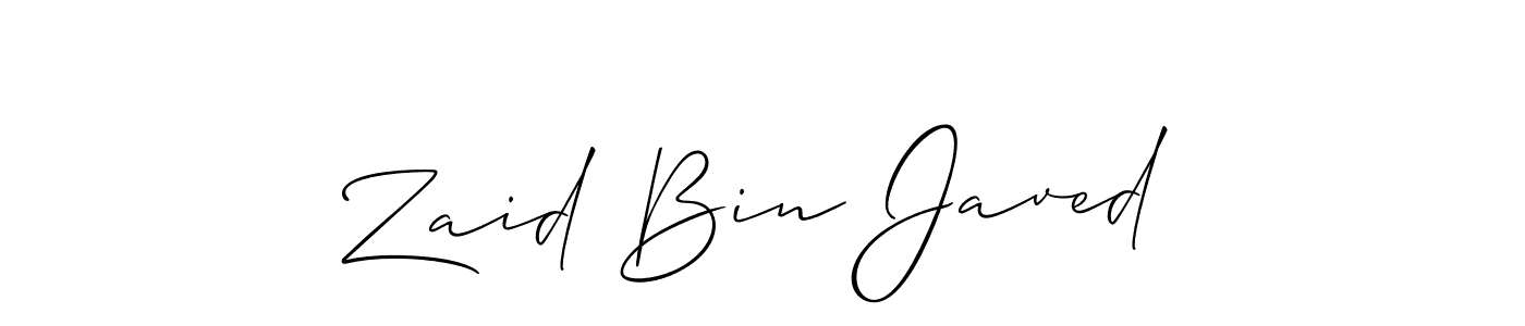 How to Draw Zaid Bin Javed signature style? Allison_Script is a latest design signature styles for name Zaid Bin Javed. Zaid Bin Javed signature style 2 images and pictures png