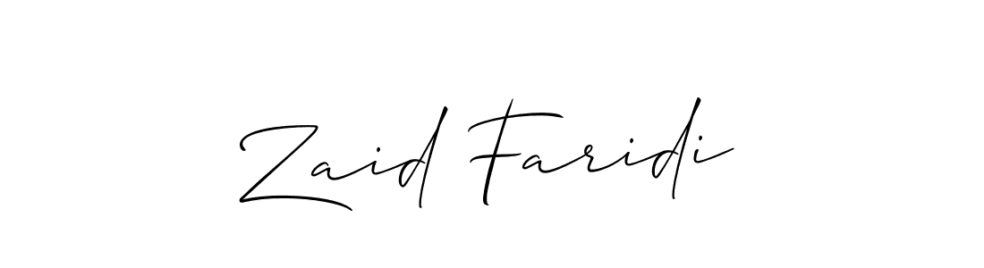 Design your own signature with our free online signature maker. With this signature software, you can create a handwritten (Allison_Script) signature for name Zaid Faridi. Zaid Faridi signature style 2 images and pictures png