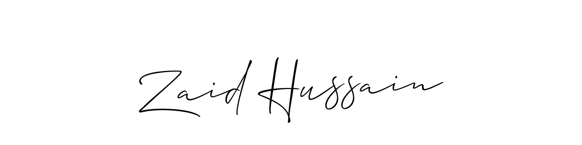 if you are searching for the best signature style for your name Zaid Hussain. so please give up your signature search. here we have designed multiple signature styles  using Allison_Script. Zaid Hussain signature style 2 images and pictures png