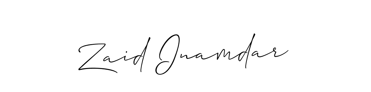 Check out images of Autograph of Zaid Inamdar name. Actor Zaid Inamdar Signature Style. Allison_Script is a professional sign style online. Zaid Inamdar signature style 2 images and pictures png