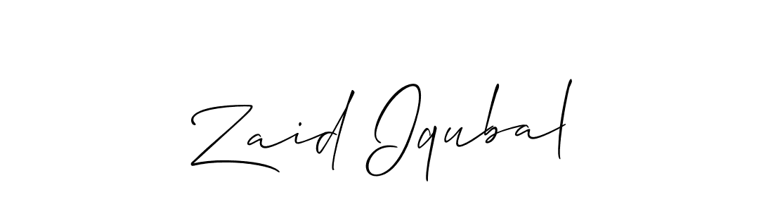 Make a short Zaid Iqubal signature style. Manage your documents anywhere anytime using Allison_Script. Create and add eSignatures, submit forms, share and send files easily. Zaid Iqubal signature style 2 images and pictures png